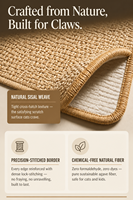 Tapis à gratter pour chat en sisal auto-adhésif, à fixer au mur, naturel, sans produits chimiques, durable, facile à nettoyer, taille personnalisée, OEM