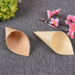 Cône en bois biodégradable <span class=keywords><strong>de</strong></span> style japonais pour apéritifs <span class=keywords><strong>de</strong></span> dessert, salades dans les restaurants, les bars, les auberges et les dîners - Product Image 5