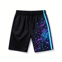 Shorts en coton personnalisés coupés et cousus, effet délavé, teint par pulvérisation, avec cordon de serrage, style vintage, pour l'été