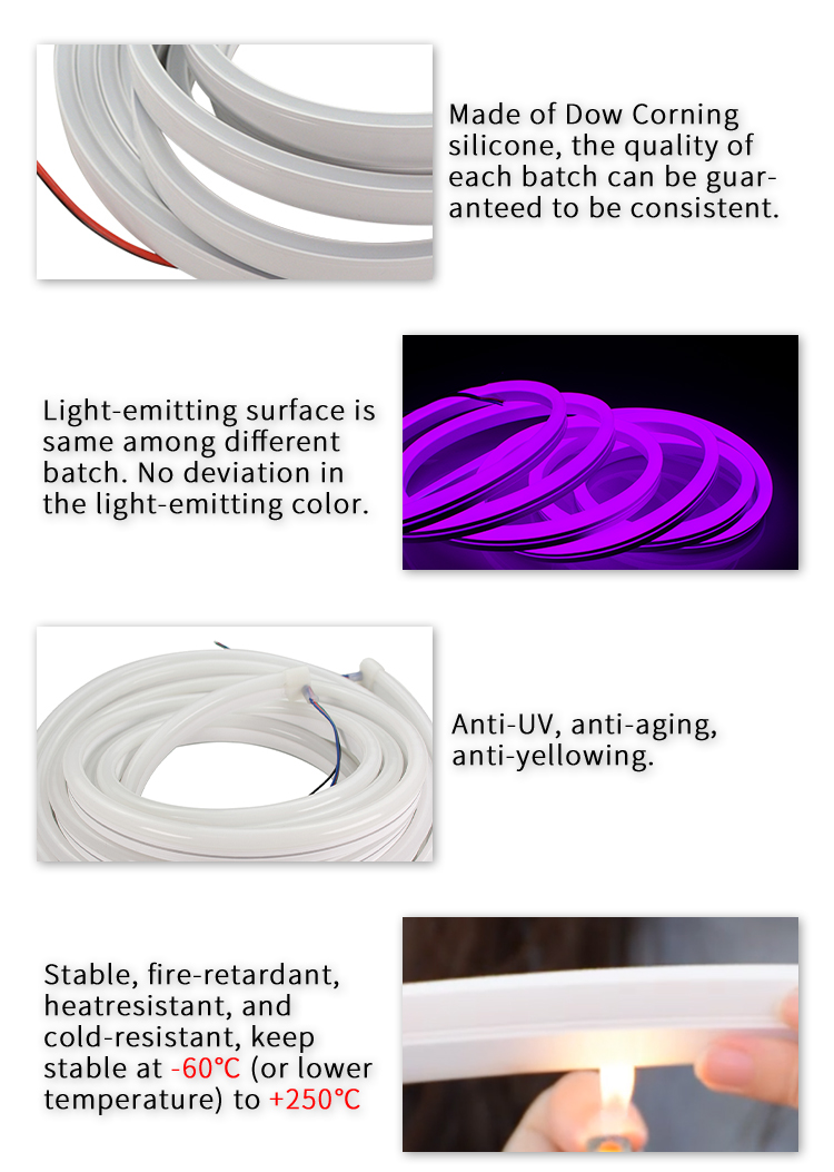 Wholesale OEM 5050 RGB Flexible Neon 5*13 Silicone Tube 60LEDs Neon Flex LED Light Strip