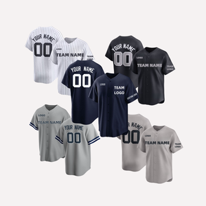 مخصص جديد نيويورك لنا فريق البحرية نمط أبيض ملابس رياضية تيشيرو مخصص رخيصة مخيط جيرسي البيسبول - Product Image 1