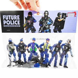Lot de 6 figurines de soldats jouets petite police armée hommes jouets garde <span class=keywords><strong>militaire</strong></span> ensembles avec armes de simulation - Product Image 6