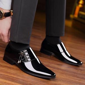 Zapatos Casuales de Hombre Transpirables para Verano y Otoño con Cordones, Suela de Goma, Brillantes, Modernos, Versátiles, Formales, para Oficina, Negocios, Bodas - Product Image 4