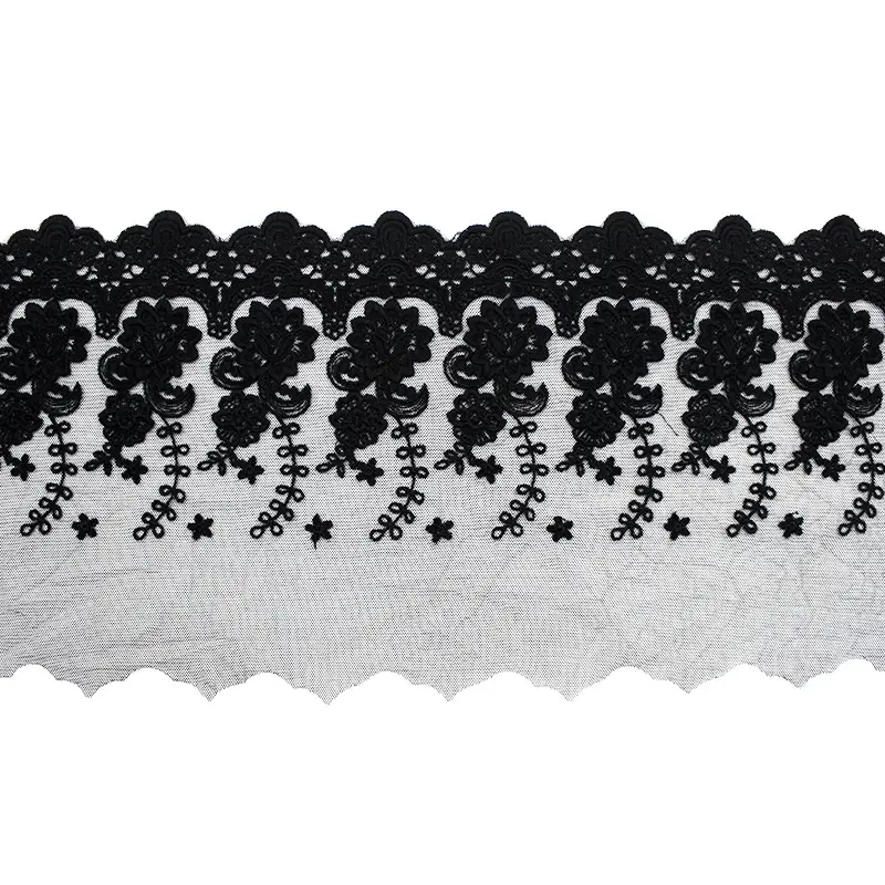 Özel Retro işlemeli dantel yüksek kalite toptan pamuk kuşgözü dantel Trim kadınlar için pamuk sınır dantel kumaşlar elbise