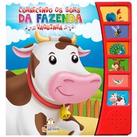 Livre sonore portugais pour enfants Press And Play Floresta et Fazenda, livre éducatif pour enfants