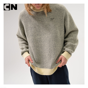 Pull en laine décontracté pour homme, col rond, tricoté, certifié GRS, avec logo personnalisé, anti-plis, idéal pour l'hiver - Product Image 3