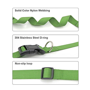Collar Ajustable para Perro de Nailon Verde con Cierre de Hebilla, Estilo Simple, para Todas las Estaciones - Product Image 5