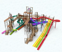 Schüssel förmige Wasser rutsche aus Stahl im Freien mit Splash Pad Kids Play Equipment und Fiberglas Water House für Wohnzwecke
