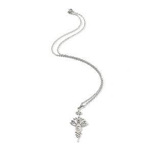 Collar con Colgante de Flor de Loto de <span class=keywords><strong>Titanio</strong></span> Simple para Mujer y <span class=keywords><strong>Hombre</strong></span>, Joyería de Acero Inoxidable - Product Image 2