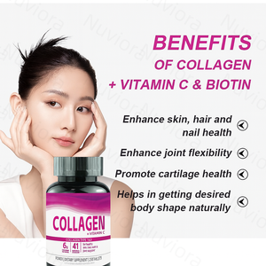 Complément alimentaire en comprimés de <span class=keywords><strong>collagène</strong></span> <span class=keywords><strong>marin</strong></span> biologique pour adultes, blanchissant la peau, vitamine C, OEM - Product Image 3