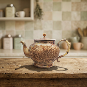 Théière vintage en métal avec couvercle et poignée, design floral décoratif, pots à eau, bouilloires - Product Image 3