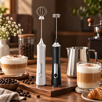 Mixeur à boissons 8000 tr/min pour latte matcha, fouet en acier inoxydable, mousseur à café électrique, 3 vitesses, mousseur à lait rechargeable portable
