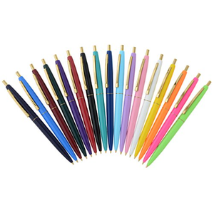 Stylo publicitaire personnalisé avec logo, action à plongeur rétractable, corps en plastique, pointe moyenne, encre noire, impression sérigraphique, vente en gros - Product Image 6