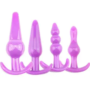 Hot Sale Adult Stores Erotic Sex Anal Plugs 4pieces Set For Gay Lesbian Anus Anal Plug Toys Wholesale