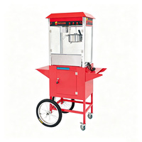 Máquina de Palomitas de Maíz de Alta Productividad con Carrito, Mini Máquina Comercial para Hacer Palomitas de Maíz Caramelizadas