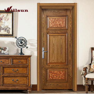 Porte d'entrée en verre, en bois massif, Design <span class=keywords><strong>de</strong></span> grande qualité, intérieur d'entrée - Product Image 5