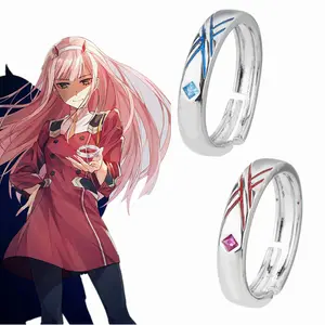 Anime tesoro nell'anello Franxx HIRO ZERO due Cosplay regolabile Unisex coppia amante anelli gioielli accessori regalo
