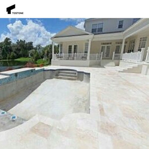 Pavés en <span class=keywords><strong>travertin</strong></span> antidérapants de conception moderne Tostone, bordures durables pour piscine, bordures pour jardin <span class=keywords><strong>extérieur</strong></span>, surfaces extérieures - Product Image 4