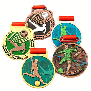 Medallas de fútbol personalizadas, medallas de fútbol, carrera, taekwondo, premio de fútbol, cinta dorada de metal, trofeos y medallas deportivas en blanco - Product Image 4