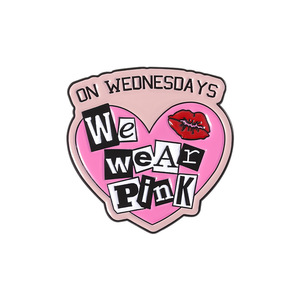 トレンディな愛の心の形のキス赤い唇のエナメルピン - Product Image 5