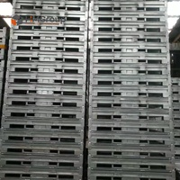 Conteneurs de palettes pliables empilables à 4 côtés démontables pour entrepôt, durables, galvanisés à chaud