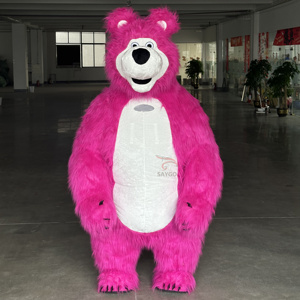 Costume da Mascotte <span class=keywords><strong>Orso</strong></span> <span class=keywords><strong>Masha</strong></span> Personalizzato XL, Abbigliamento Gonfiabile per Adulti Ispirato al Cartone Animato per Feste e Promozioni - Product Image 4