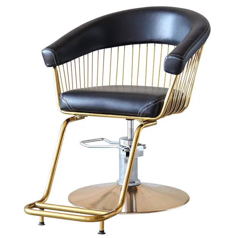 नई डिजाइन 360 डिग्री घूर्णन विस्तृत आरामदायक सीट भारी शुल्क नाई की कुर्सी बिक्री के लिए फर्नीचर हाइड्रोलिक पंप कुर्सी काले