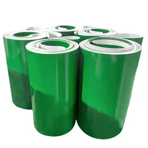 Chaîne d'assemblage de bande transporteuse verte en PVC Miuki établi courroie plate courroie industrielle légère personnalisée