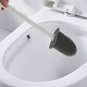 Hoge Kwaliteit Muur Gemonteerd 3 In 1 Toiletpot Borstel Siliconen Toiletborstelset Voor Badkamerreiniging - Product Image 4