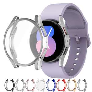 ป้องกันหน้าจอฝาครอบเต็มรูปแบบชุบ TPU เชลล์กรณีป้องกันสำหรับ <span class=keywords><strong>Samsung</strong></span> <span class=keywords><strong>Galaxy</strong></span> <span class=keywords><strong>Watch5</strong></span> <span class=keywords><strong>Smartwatch</strong></span> - Product Image 1