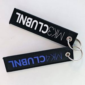 Porte-clés en tissu personnalisés avec logo brodé en gros / Porte-clés promotionnels pour entreprises - Product Image 2