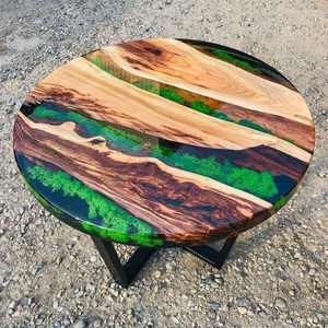 Tùy chỉnh nhựa Epoxy bảng vòng rắn gỗ hàng đầu cho ăn uống, khách sạn, văn phòng hoặc quán cà phê sử dụng - Product Image 6