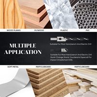 Jeu de 7 forets à sertir HSS 4241 avec finition oxyde noir pour le perçage du bois et du plastique