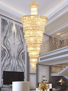 Lampu Gantung Kristal Bulat untuk Ruang Tamu Hotel Mewah Pasca-modern, Cocok untuk Langit-langit Tinggi - Product Image 5