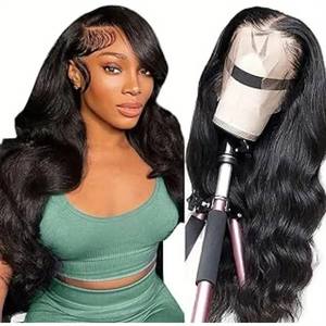 Perruque à lacet frontal 12A pour femmes, grandes vagues, cheveux longs bouclés, style exotique, mode, couvre-tête complet, changement de <span class=keywords><strong>coiffure</strong></span>, haute température - Product Image 4