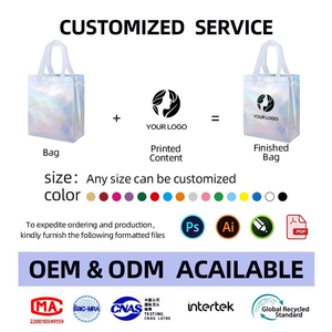 Bolsas <span class=keywords><strong>de</strong></span> Compras Personalizadas con Logotipo Iridiscente, Bolsas <span class=keywords><strong>de</strong></span> Tela No Tejida Perlada con Láser, Bolsas <span class=keywords><strong>de</strong></span> Compras Laminadas - Product Image 3