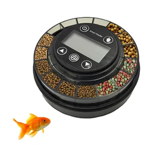 Rounded Plastic Timer Moisture-Proof Carp Koi Fish Feeder Automatic For Aquarium Fish Feeding