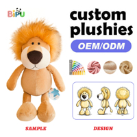 Peluche Lion Animal de la Jungle Personnalisée en Usine avec Peluche Ultra Douce et Rembourrage en Coton PP 25cm Thème Forêt Sauvage