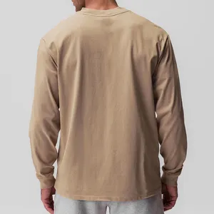 Brand New High Quality Custom Mens Oversized Plain Long Sleeve T Shirt Long Sleeve Workout Shirt With Private Label Wholesale