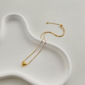สร้อยคอจี้รูปหัวใจ Dylam Dainty เงินแท้ 925 ชุบโรเดียม ทอง 18K สำหรับผู้หญิง เครื่องประดับแฟชั่นสวยงาม - Product Image 4