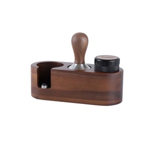 Wooden Coffee Tamper Holder Flat Minimalist Design Non Slip Handle Base For Espresso Making - Product Image 4