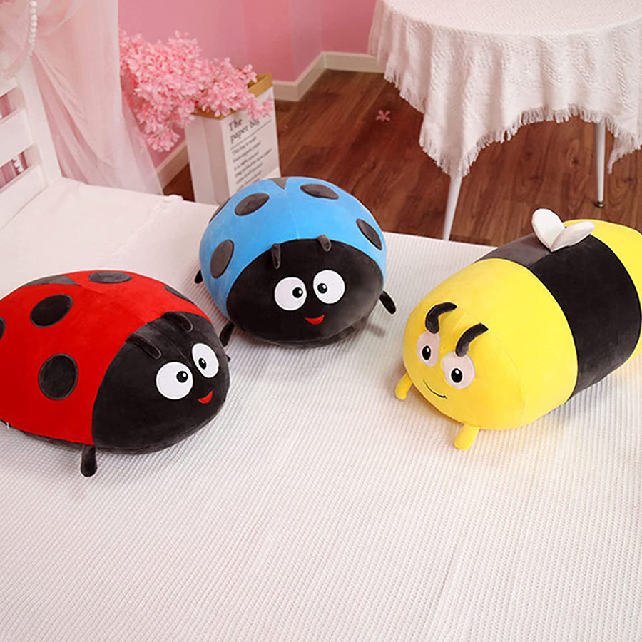 019 peluche coccinelle mignonne Animal en peluche coccinelle jouet doux  cadeau pour enfants oreiller en peluche coccinelle
