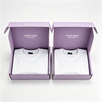 Boîte d'expédition en carton ondulé en gros avec impression de logo personnalisé, boîte pour produits vestimentaires, emballage d'expédition de t-shirts avec encre à base de soja