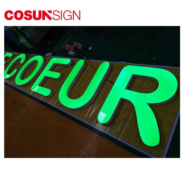 CosunSign LED Resin Epoxy Sign Letter 3d letters led illuminated epoxy resin sign letters