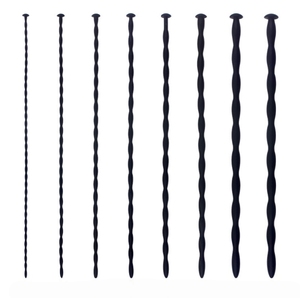 Volwassen seksspeeltje Zachte siliconen urethrale <span class=keywords><strong>plug</strong></span> voor mannen Flexibele sonde 100% waterdicht Intens spelen Climaxcontrole Zwart Wit - Product Image 6