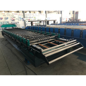 <span class=keywords><strong>Machine</strong></span> à fabriquer des tôles de toiture en acier coloré ondulé, <span class=keywords><strong>machine</strong></span> à tôles de toiture espagnole, moteur de découpe hydraulique contrôlé par PLC, haute performance - Product Image 4