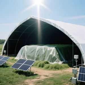 Taille personnalisable LDPE noir blanc feuille d'<span class=keywords><strong>ensilage</strong></span> couverture serre Panda Film poly Silo bâche avec coupe soufflage traité UV - Product Image 1