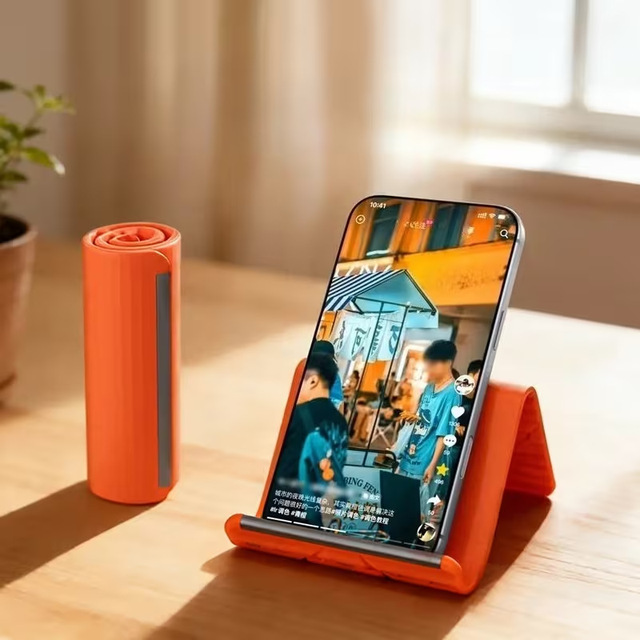 Popular Flexible Silicone Phone Stand Foldable Desk Tablet Holder Portable Non Slip Mobile Stand for Travel Office Home