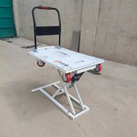 Chariot élévateur à main électrique robuste, plateforme élévatrice à ciseaux hydraulique électrique