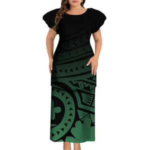 1MOQ مخصص كبير الناس نفخة فقاعة الأكمام tgan Puletasi البولينيزية الساموا Ptaha حجم كبير المرأة <span class=keywords><strong>2</strong></span> قطعة مجموعة اللباس - Product Image 1